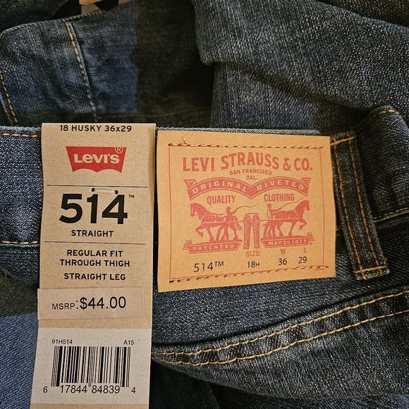 NWT Levis Strauss Straight leg Jeans - Picture 4 of 12